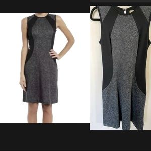 Michael Kors Flare Black Herringbone Dress Size 0